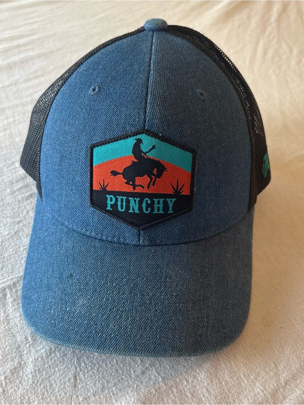 Hooey Blue Teal Orange 'Punchy' Trucker Hat